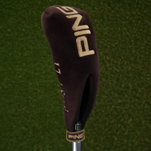 Vintage Ping i3 Driver Headcover 17-4 Steel Hook & Loop Brown / Gold ~ LOOK!!