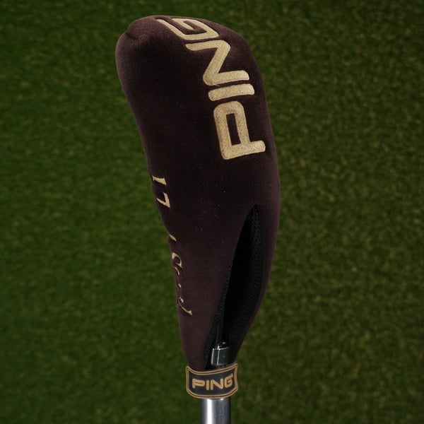 Vintage Ping i3 Driver Headcover 17-4 Steel Hook & Loop Brown / Gold ~ LOOK!!