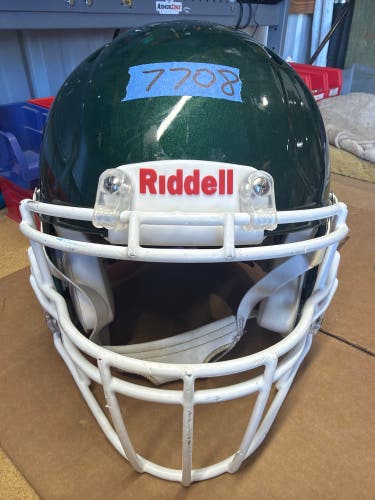 USED RIDDELL SPEED ICON ADULT HELMET - LARGE - FOREST GREEN METALLIC