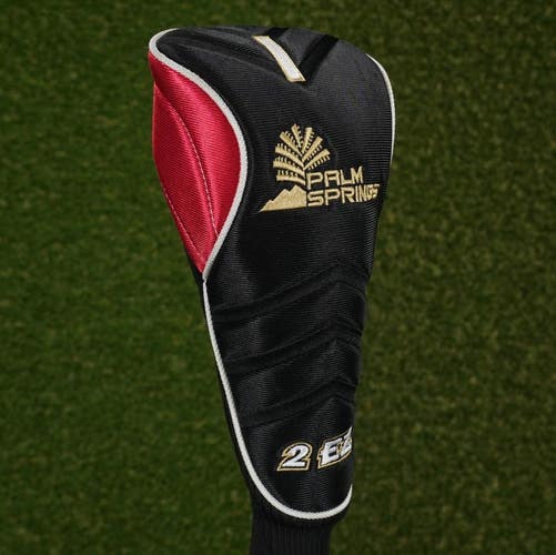 Palm Springs 2 EZ Driver Headcover 1 Sock Red / Black ~ LOOK!!