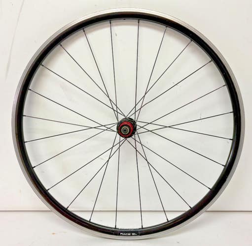 ROL Race SL 24-Bladed Spoke Lightweight Black Aluminum 700C QR Rear Wheel CLEAN