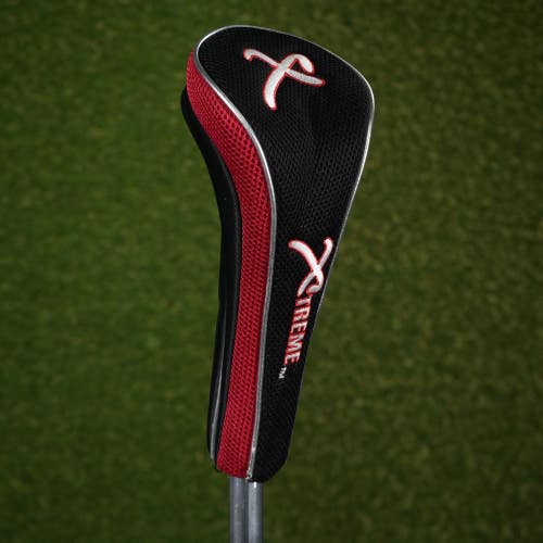 Xtreme Retro Driver Headcover Zipper Closure Black / Red ~ LOOK!!
