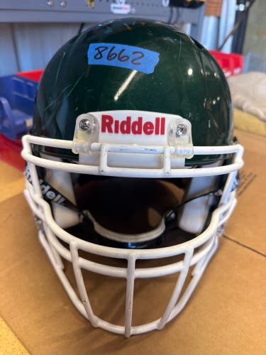 USED RIDDELL SPEED ICON ADULT HELMET - LARGE - FOREST GREEN METALLIC