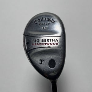 Callaway Big Bertha Heavenwood 3 Hybrid 20* RCH 75w Firm Graphite Mens RH