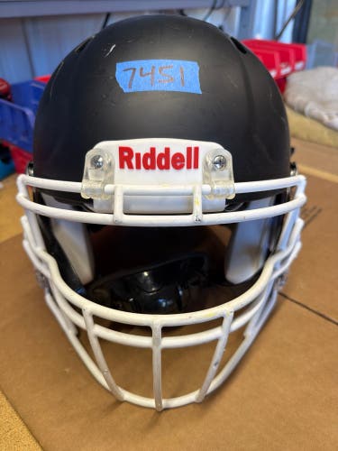 USED RIDDELL SPEED ICON ADULT HELMET - LARGE - FLAT BLACK