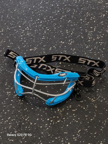Used STX 4 SIGHT PLUS-S Lacrosse Facial Protect Royal Blue Youth 11849-S000042977