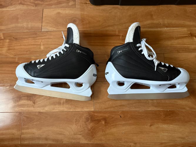 New Graf DM1050 Hockey Goalie Skates Senior White