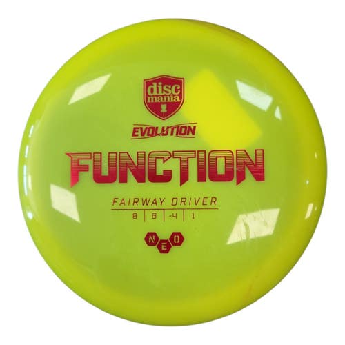 Used Discmania NEO FUNCTION Disc Golf Driver Yellow 176g 11450-S000526370