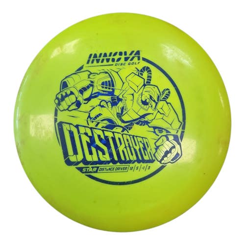 Used Innova STAR DESTROYER Disc Golf Driver Optic Yellow 171g 11450-S000526484