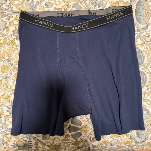 Hanes Dark Blue Boxer Briefs Size XXL (Used)