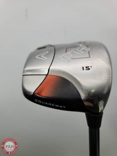 2008 CALLAWAY FT I SQUAREWAY 3 WOOD 15* REG FUJI M FIT ON +HC GOOD