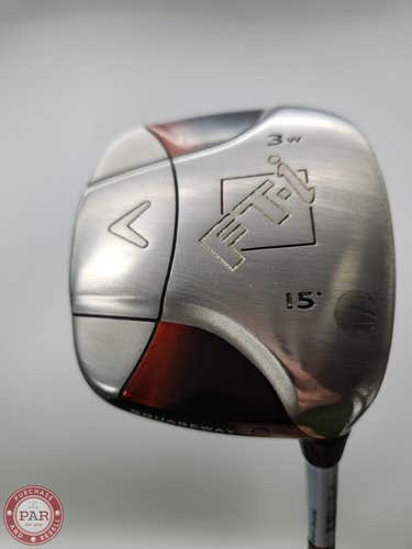 2008 CALLAWAY FT I SQUAREWAY 3 WOOD 15* REG FUJI M FIT ON +HC GOOD