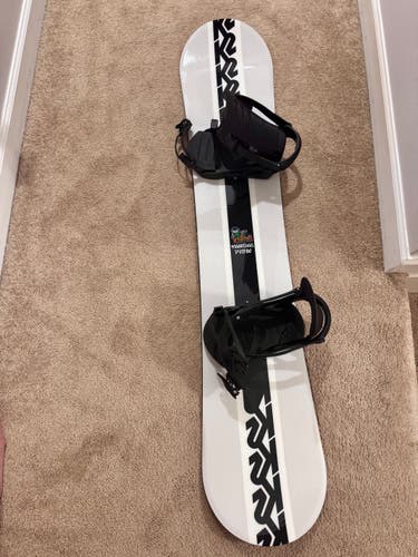 Men's K2 K2 Raygun Pop Snowboard With Bindings All Mountain Medium Flex Directional 162 cm (Used)