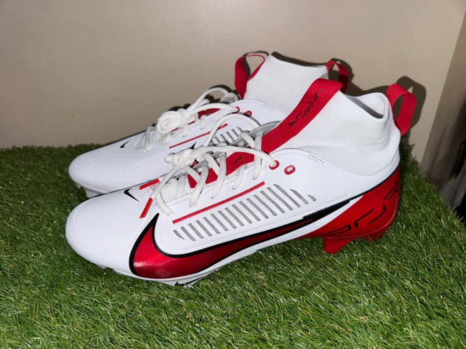 Men Size 13 Nike Vapor Edge Pro 360 2 Football Cleats White/Red FN7759-108 NEW
