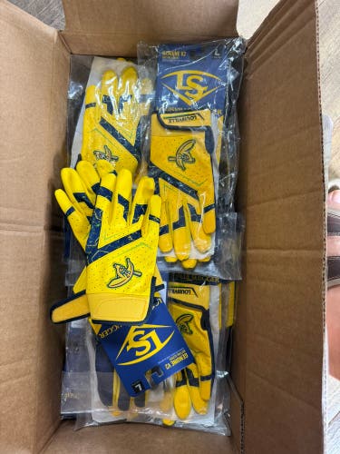 15 Pairs Youth Large Louisville Slugger Savanah Bananas Batting Gloves (New)