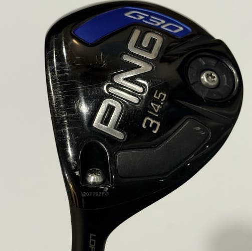 2014 Ping G30 Left Hand Fairway Wood Stiff Flex 3 Wood (Used)