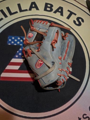 Rawlings Heart of the Hide PROR204-2CBP Baseball Glove 11.5" Pink & Blue HOH