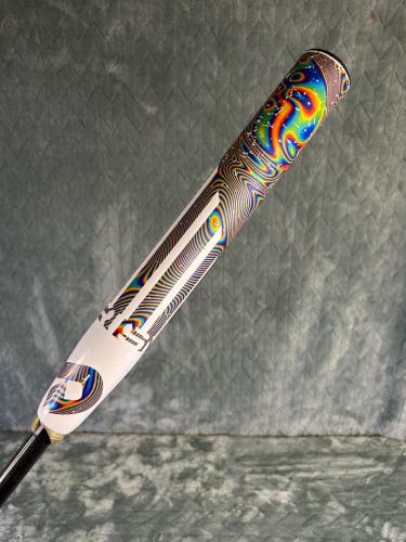 White 2021 DeMarini Prism+ Composite Bat (-10) Composite 14 oz 34" (Used)
