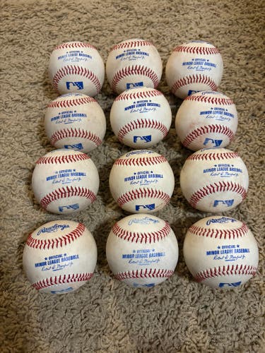 Rawlings Official Minor League Baseballs 12 Pack (1 Dozen) (Used)