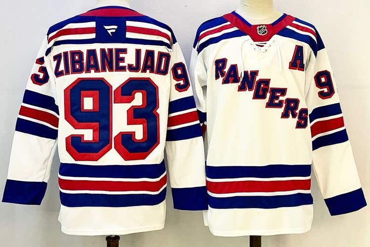 Men's New York Rangers Mika Zibanejad 93 Stitched Jersey Size 52
