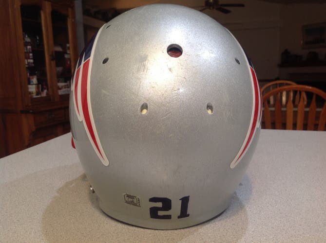 Vintage 1990s Era New England Patriots #21 Game Used Football Helmet