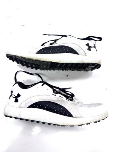 Used Under Armour Mens Golf Shoes White Senior 8.5 11860-C000313920