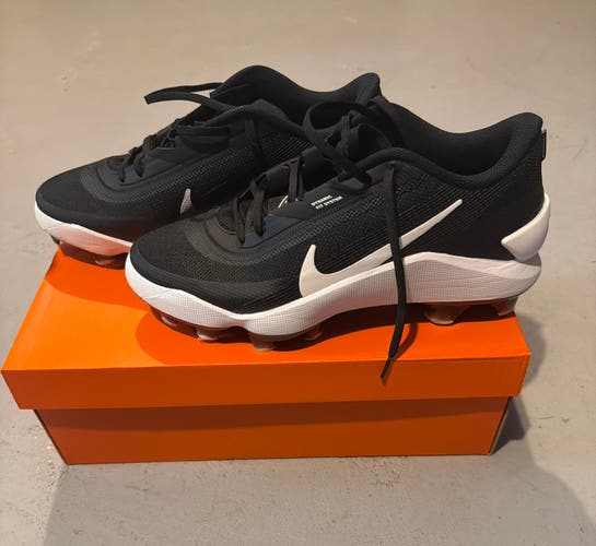Black Men's Size M 11.0 (W 12.0) Adult Nike Air Diamond Low Top Molded Cleats (Used)