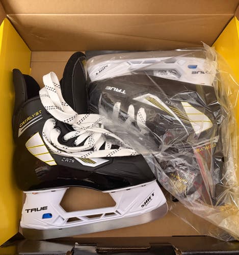 Black/Yellow 2022 True Catalyst 5 Hockey Skates (New)