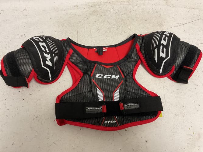 Used CCM JETSPEED FT360 Youth Shoulder Pads Black And Red MD 11855-S000208411