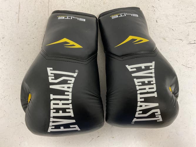 Used Everlast ELITE Boxing Gloves Black And Yellow LG 11855-S000208397