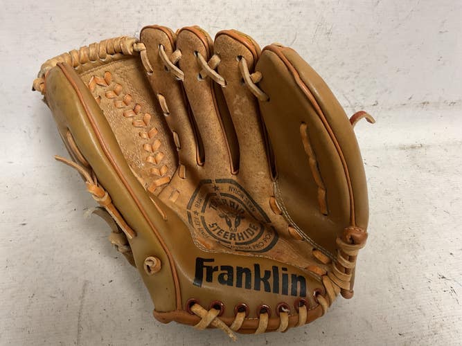 Used Franklin Top Grain Steerhide 4027 Baseball Glove RH Throw Brown 10" 11855-S000208387