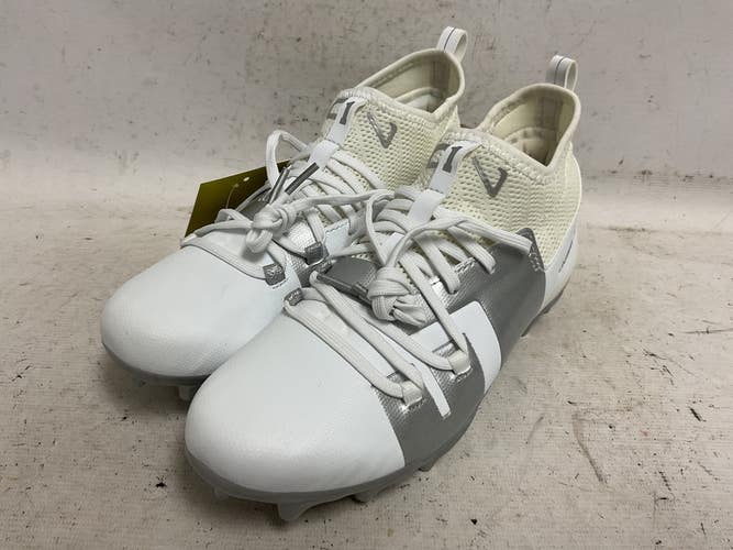 Used Under Armour C1N MC 3121199-102 Jr FB Cleats Grey Junior 06 11855-S000208381