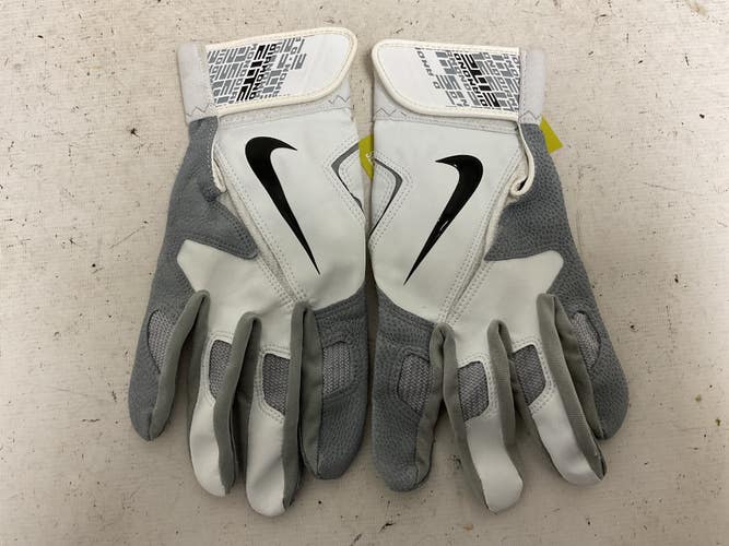 Used Nike DIAMOND ELITE BB/SB Batting Gloves Grey XL 11855-S000208350