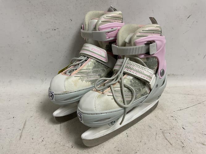 Used DBX ADJ 1-4 Girls Softboot Skates White Adjustable 11855-S000208341