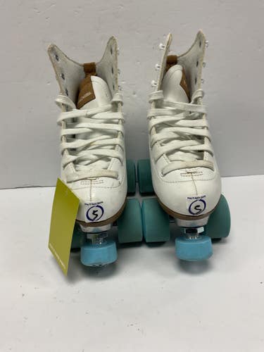 Used RollerDerby QUAD SKATES Senior Roller Quad Skates White Senior 5 11855-S000208245