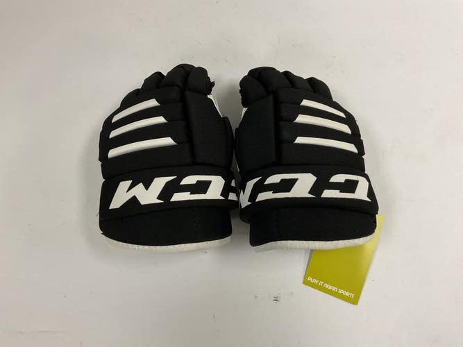 Used CCM TACKS 4R2 Junior Gloves Black 10" 11855-S000208240
