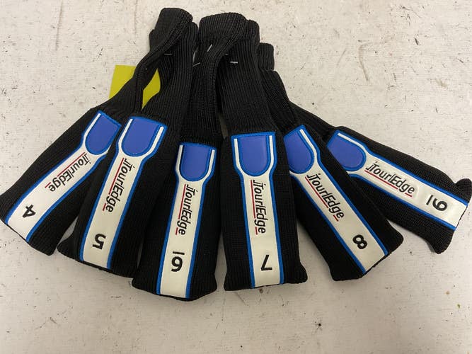 Used Tour Edge HYBRID HEADCOVER SET 4-9 Black And Carolina Blue 11855-S000208525