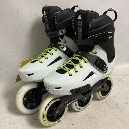 Used Rollerblade LIGHTNING 110 Senior Rec Fitness Skates White Senior 9 11855-S000208426