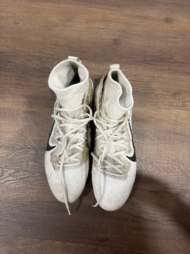 White Men's Size M 11.0 (W 12.0) Adult Nike Huarache 5 High Top (Used)