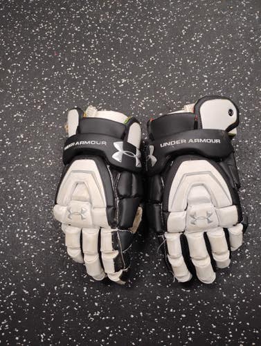 Used Under Armour GLOVES Lacrosse Gloves Mens Black And White 12" 11849-S000043072