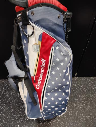 Used CRAFTSMAN GOLF Mens Stand Bag Navy Blue And Red 11849-S000043075