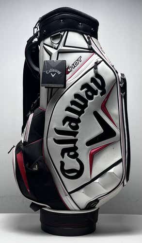 Callaway X-Hot Tour Cart Bag White 6-Way Divide Single Strap Golf Bag
