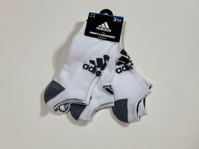 White Adult Unisex One Size Fits All Adidas Socks (New)