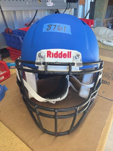 USED RIDDELL SPEED ICON ADULT HELMET - MEDIUM - FLAT ROYAL BLUE