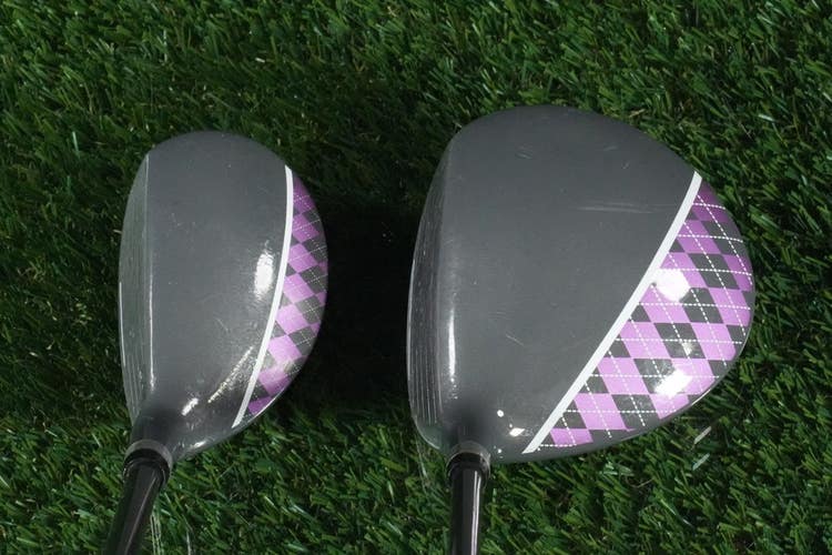 TOPGOLF Junior 1W + 4H 2 Club Purple Girls Set Jr Flex RH, Kids 54"-57" Tall