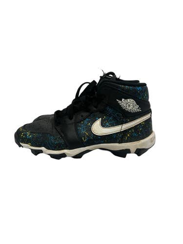 Used Nike JORDAN 1 MID Jr FB Cleats Black Junior 05 11692-S000155794
