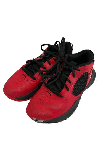 Used Under Armour JET Basketball Shoes Y Black And Red Youth 13.0 11692-S000155505