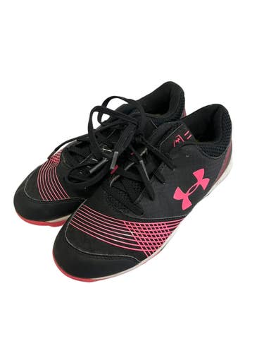 Used Under Armour LEADOFF BB/SB Cleats Black And Pink Junior 01.5 11692-S000155521