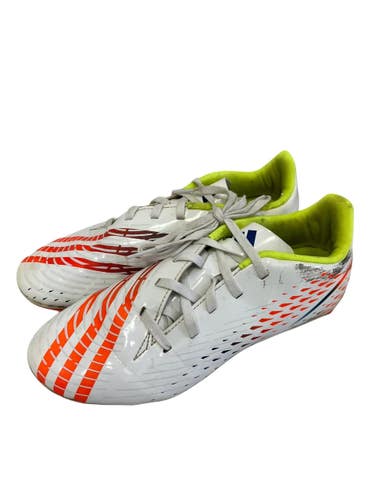 Used Adidas PREDATOR Soccer Cleats White And Orange Senior 5.5 11692-S000155540