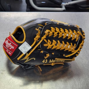 Rawlings NEW HEART OF THE HIDE PROS56815 12.5 BB/SB Glove RH Throw Black 12 1/2" 11497-S000160608